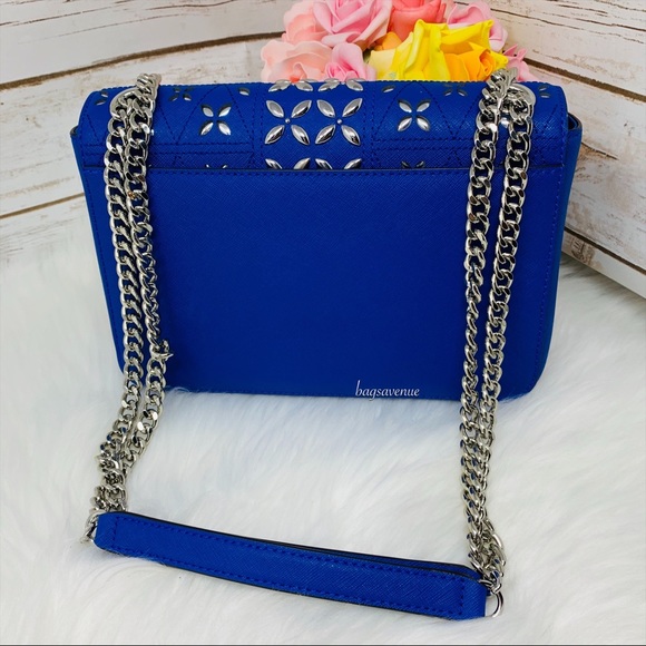 Michael Kors flap shoulder electric blue crossbody - Picture 4 of 8